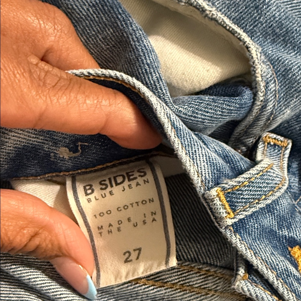 B Sides Blue Patchwork Jeans - image 3